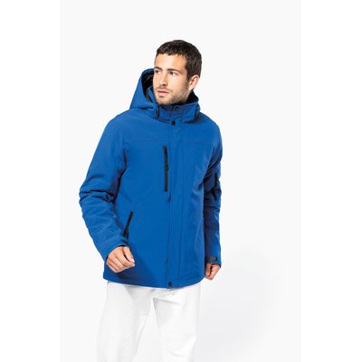 Parka softshell hombre con capucha y bolsillos