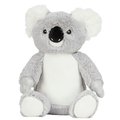 Peluche poliéster con vientre de felpa Gris / Blanco