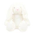 Peluche poliéster con vientre de felpa White Bunny