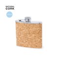 Petaca de corcho natural 170 ml acero inox