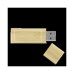 Pen Drive USB 16GB Bambú | Posterior | 35 x 15