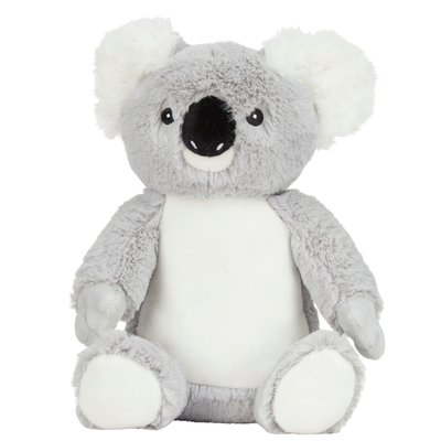 Peluche poliéster con vientre de felpa Gris / Blanco