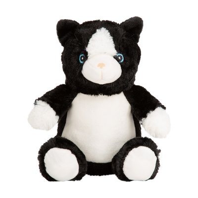 Peluche poliéster con vientre de felpa Negro / Blanco