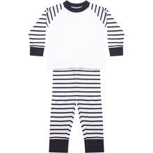 Pijama a rayas para bebé Navy / White 0/6M