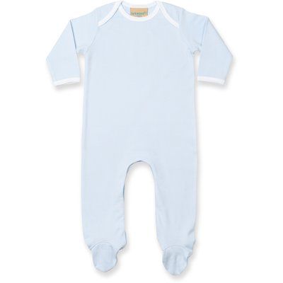 Pijama bebé 100% algodón Pale Blue / White 0/3M