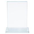 Placa Cristal Rectangular con base