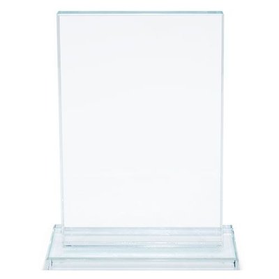 Placa Cristal Rectangular con base