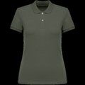 Polo ajustado de chica de algodón orgánico Organic Khaki M