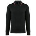 Polo ajustado manga larga hombre Black / Red / White S