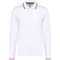 Polo ajustado manga larga hombre Blanco XXL