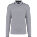 Polo ajustado manga larga hombre Gris S