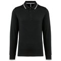 Polo ajustado manga larga hombre Negro XL