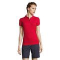 Polo Ajustado Mujer 210g Algodón Rojo XXL