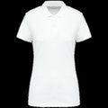 Polo de algodón de manga corta de chica White XXL