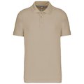 Polo de algodón manga corta para hombre Beige S