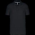 Polo de algodón manga corta para hombre Black XL