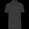 Polo de algodón manga corta para hombre DARK GREY XXL