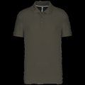 Polo de algodón manga corta para hombre Dark Khaki M