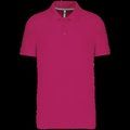 Polo de algodón manga corta para hombre Fuchsia XL