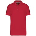 Polo de algodón manga corta para hombre Rojo 3XL