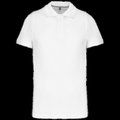 Polo de algodón manga corta para hombre White 3XL