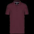 Polo de algodón manga corta para hombre Wine 4XL