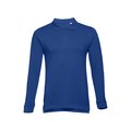 Polo Algodón Manga Larga Unisex Azul Royal L