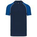 Polo baseball manga corta Navy / Royal Blue S