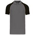 Polo baseball manga corta Slate Grey / Black XL