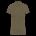 Polo básico de manga corta para mujer Light khaki L