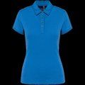 Polo básico de manga corta para mujer Light Royal Blue XL