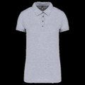 Polo básico de manga corta para mujer Oxford Grey S