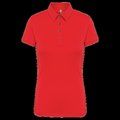 Polo básico de manga corta para mujer Red XS