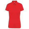 Polo básico de manga corta para mujer Rojo XL