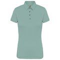 Polo básico de manga corta para mujer Verde XS