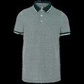 Polo bicolor hombre 100% algodón Marl Fir Green S