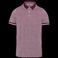 Polo bicolor hombre 100% algodón Marl Wine 3XL