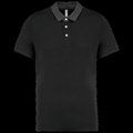 Polo bicolor hombre algodón Black / Dark Grey Heather L