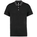 Polo bicolor hombre algodón Black / Dark Grey Heather M