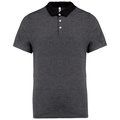 Polo bicolor hombre algodón Dark Grey Heather / Black S