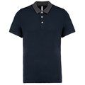 Polo bicolor hombre algodón Navy / Dark Grey Heather L