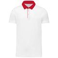 Polo bicolor hombre algodón White / Red L