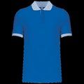 Polo bicolor hombre Light Royal Blue / Oxford Grey 4XL