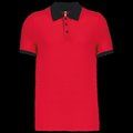 Polo bicolor hombre Red / Black S