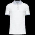 Polo bicolor hombre White / Oxford Grey L