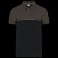 Polo bicolor manga corta unisex Black / Dark Grey 5XL