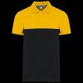 Polo bicolor manga corta unisex Black / Yellow M