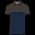 Polo bicolor manga corta unisex Navy / Dark Grey XL