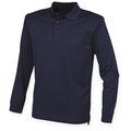 Polo clásico de manga larga unisex Azul S