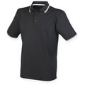 Polo clásico de poliéster Negro XL